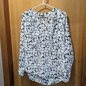 Lord & Taylor Floral Print Blouse